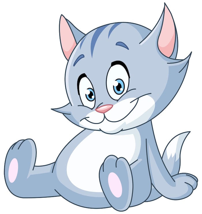 Vetor gatinho bonito sentado