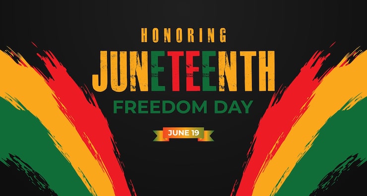 Vetor juneteenth freedom march ilustração de pano de fundo