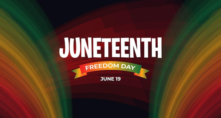 Vetor juneteenth poster de liberdade e igualdade banner de fundo