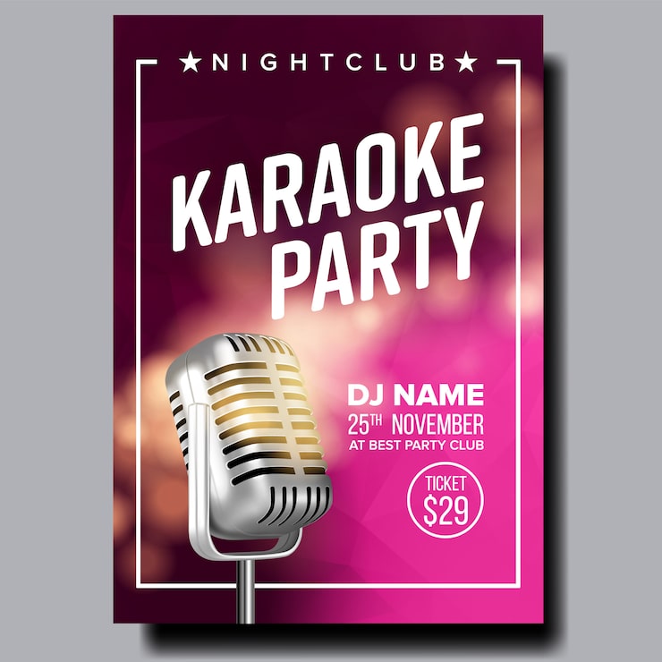 Vetor karaoke poster