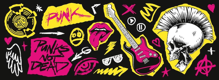 Vetor textura punk grunge