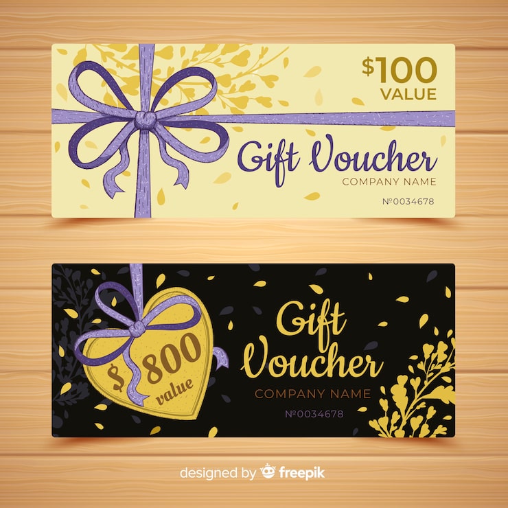 Vettore gratuito buono regalo