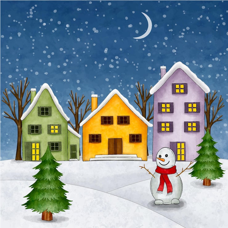 Vettore gratuito città natale dell'acquerello