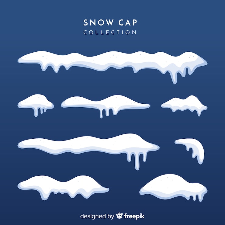 Vettore gratuito collezione snow cap