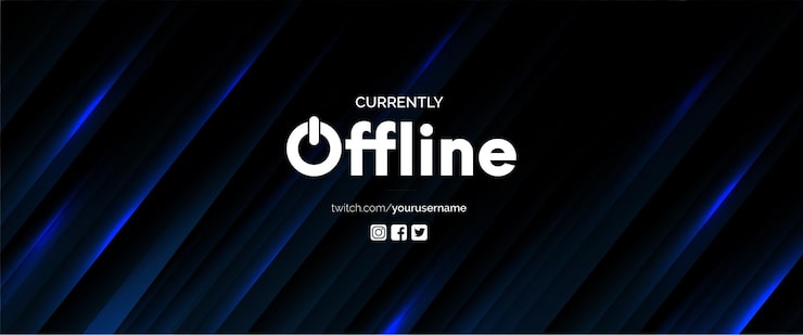 Vettore gratuito sfondo di social media offline con linee blu