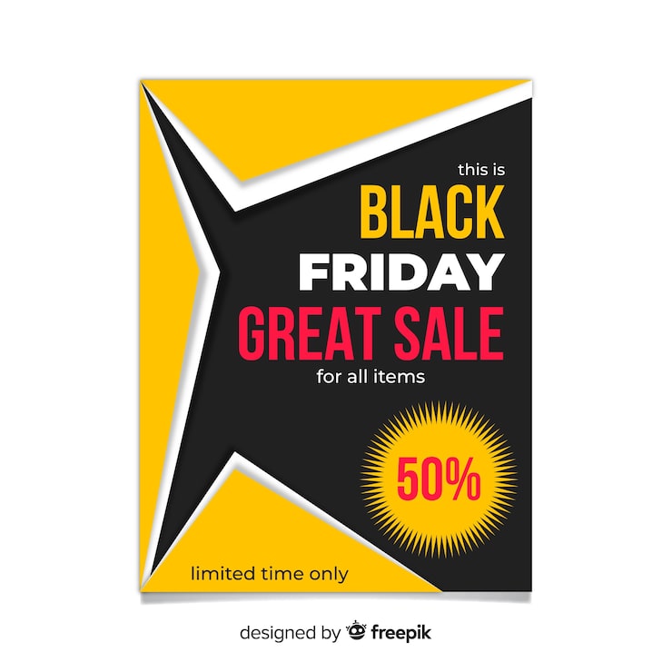 Vettore gratuito volantino del black friday
