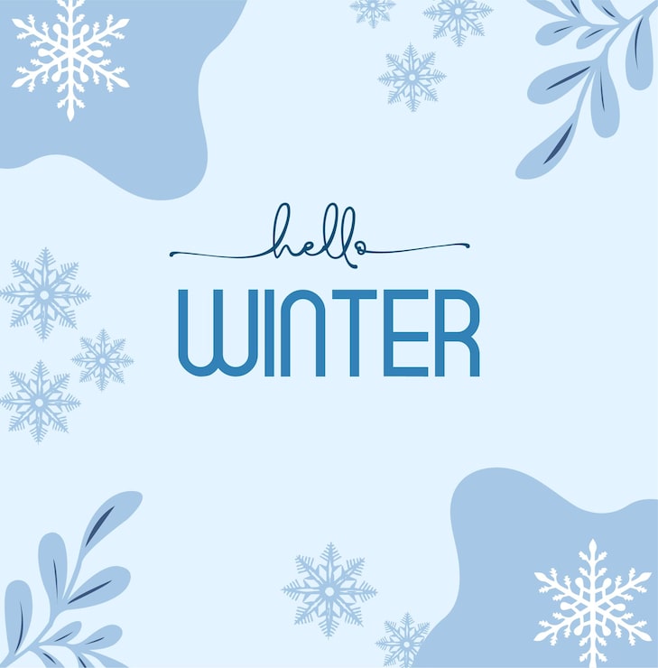 Vettore banner ciao inverno