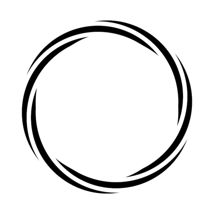 Vettore cerchio logo modello linea rotonda elemento telaio icona circolare turbinio
