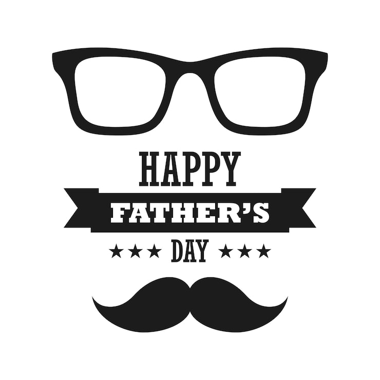 Vettore felice festa del papà design su sfondo bianco