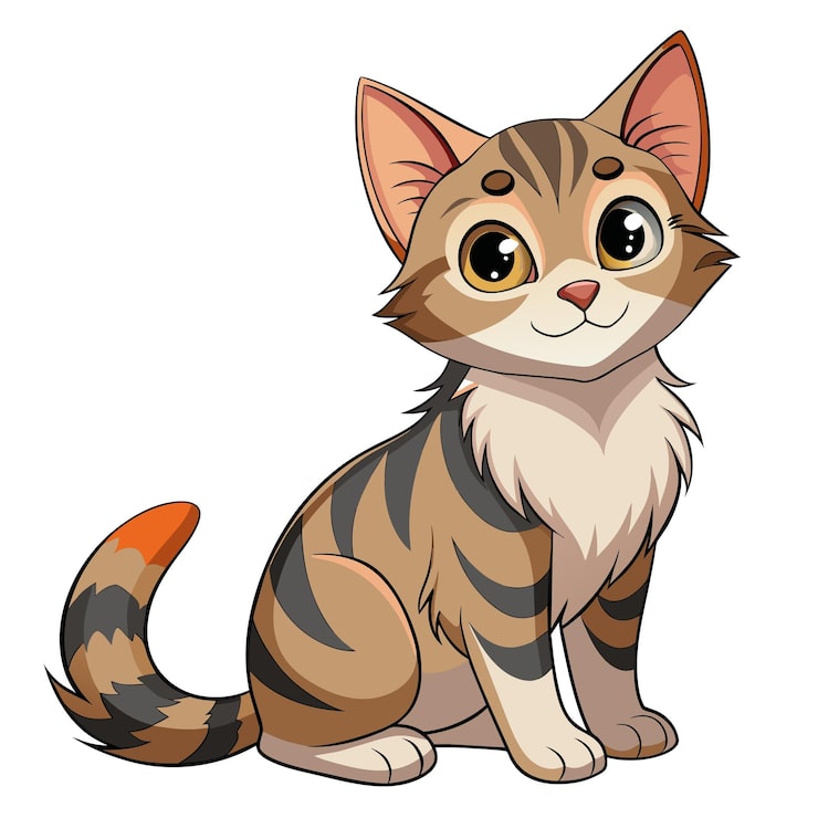 Vettore illustrazione realistica del vettore cat
