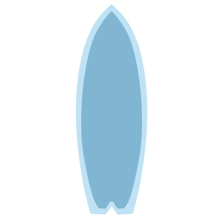 Vettore mini surf blu