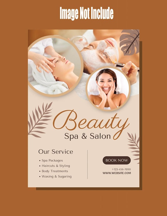 Vettore modello di design per poster sui social media per spa e centri estetici