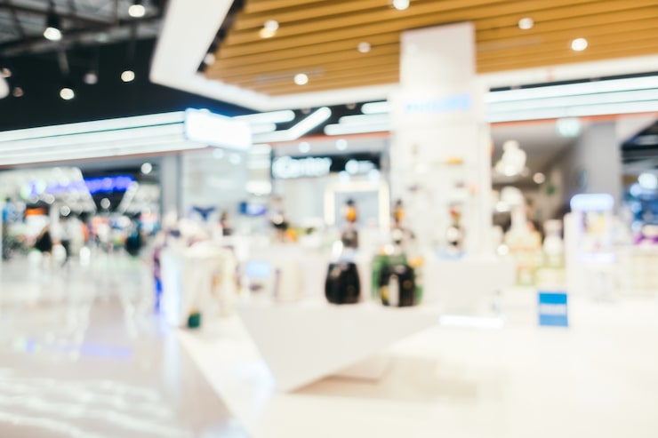 Gratis Foto abstract blur en bokeh ontfocust winkelcentrum interieur van warenhuis