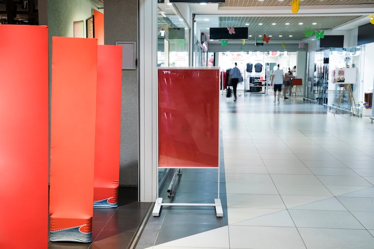 Gratis Foto leeg tekenmodel binnen winkelcentrum