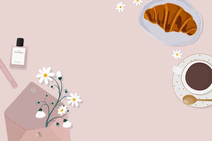 Franse café achtergrond, levensstijl illustratie vector voor vrouwen