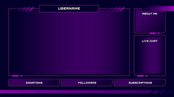 Gratis Vector futuristische gradiëntinterface twitch-achtergrond