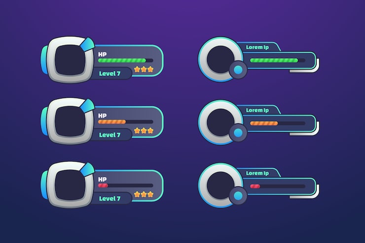 Gratis Vector handgetekende videogamesetelementen