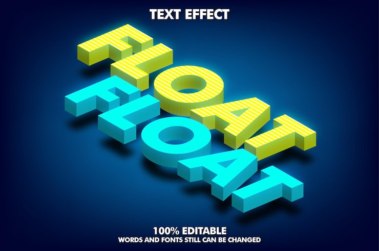 Gratis Vector isometrisch teksteffect bewerkbaar 3d-teksteffect met zacht licht en schaduw