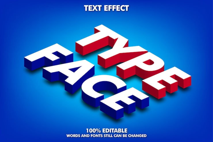 Gratis Vector isometrisch teksteffect bewerkbaar 3d-teksteffect met zacht licht en schaduw