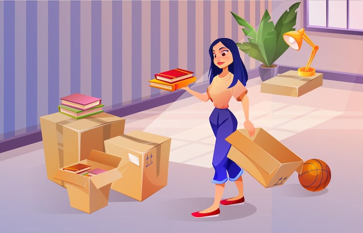 Gratis Vector nieuw verhuisconcept