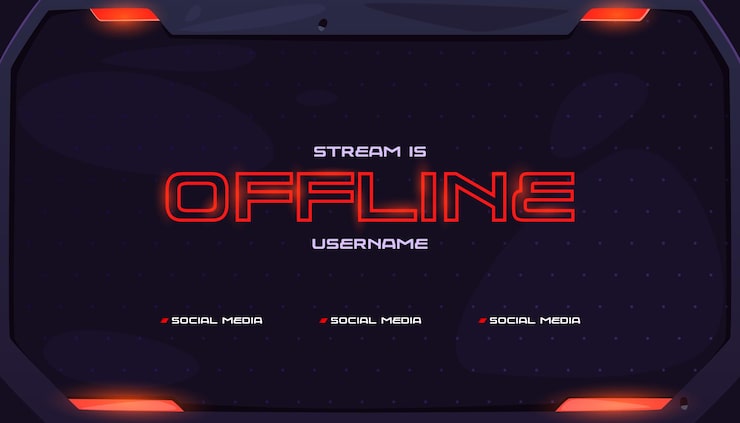 Gratis Vector offline banner stream sjabloonontwerp