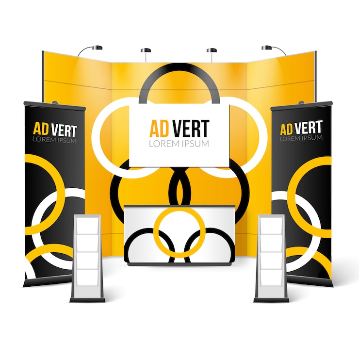Gratis Vector tentoonstelling stand illustratie