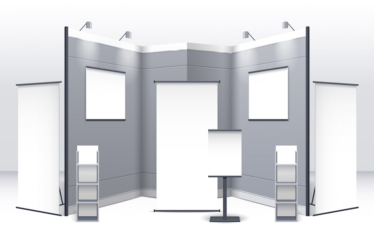 Gratis Vector tentoonstelling standaardsjabloon