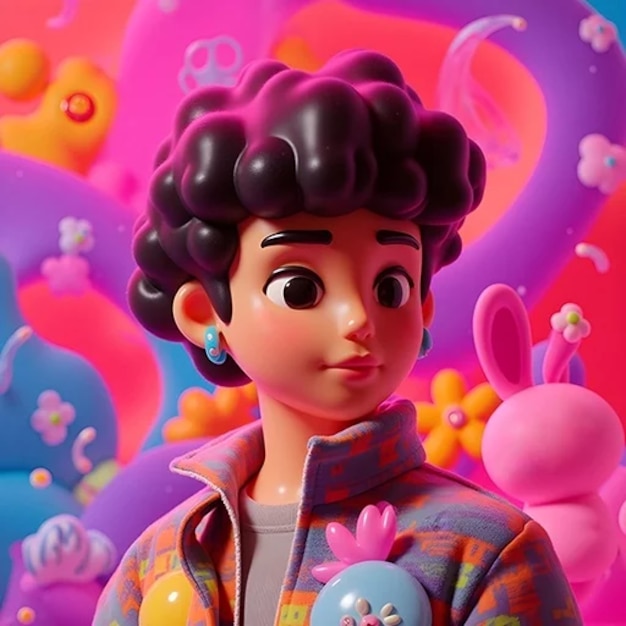3D colorido